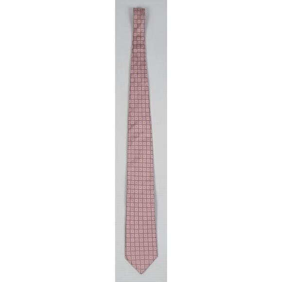 Donald Trump President Signature Collection Pink Geometric Square Tie 100%‎ Silk - Picture 8 of 8